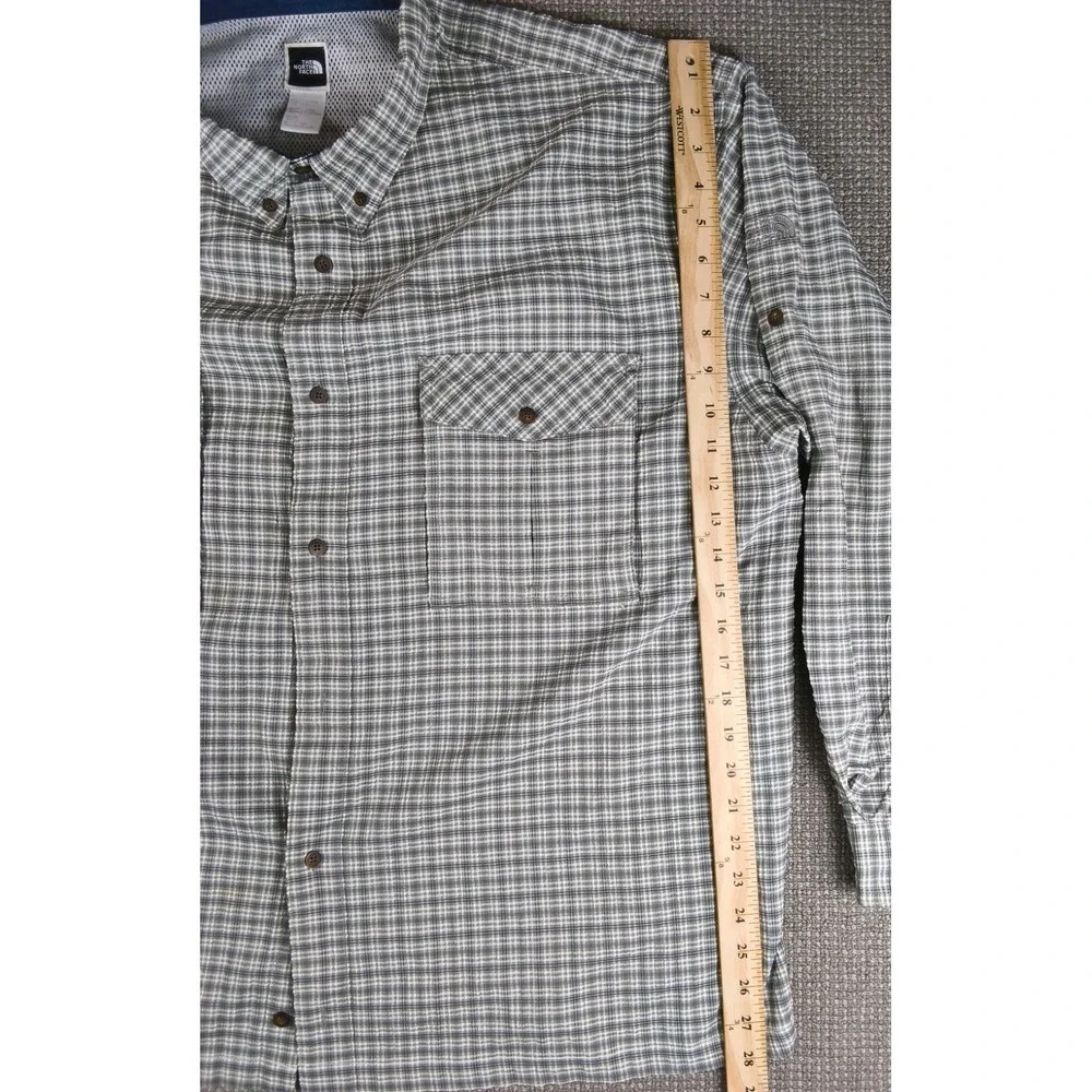 BUNDLE Set of 2 The North Face Men's Plaid Long Sleeve Trail Shirts - Size XXL